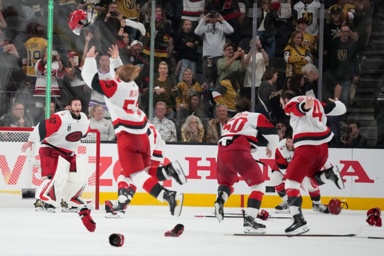 Hurricanes use stifling defense to blank Golden Knights 3-0 in Game 6 and win the Stanley Cup